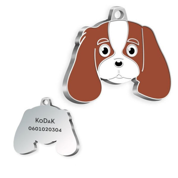 Médaille Cavalier King Charles gravée