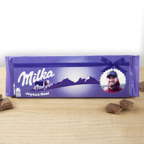 Tablette 270 gr de Milka personnalisée photo
