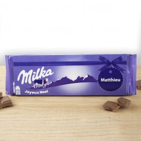 Tablette Milka au lait 270 gr personnalisée prénom Tablette Milka au lait 270 gr personnalisée prénom