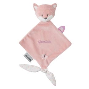 Doudou personnalisé petit chien rose