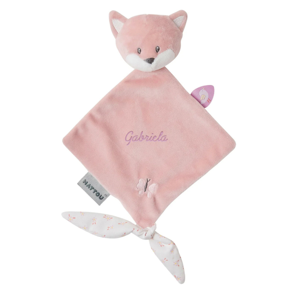 Mini doudou renard Alice personnalisé