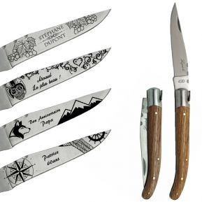 Couteau Laguiole personnalisé avec motifs Couteau Laguiole personnalisé avec motifs