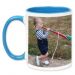 Mug bleu avec photo