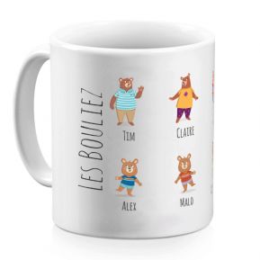 Mug famille ours personnalisé