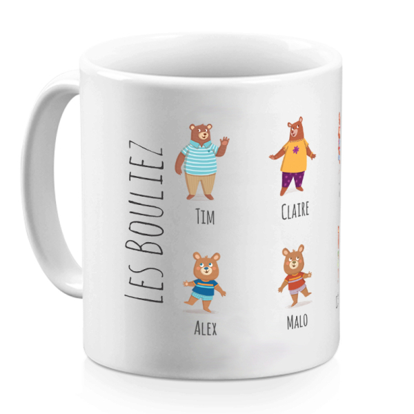 Mug famille ours 6 personnes