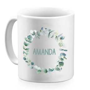 Mug couronne de fleurs personnalis