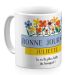 Mug fleurs de champs personnalisé avec un texte