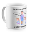 Mug gentille nounou personnalisé
