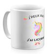 Mug personnalisée J'peux pas