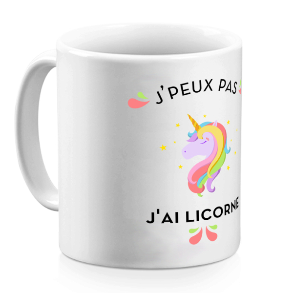 Mug personnalisé J'peux pas j'ai...