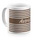 Mug personnalisé marinière taupe