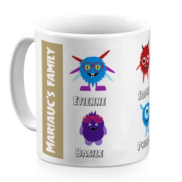 Mug family monster 4 personnes