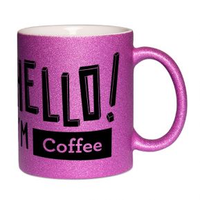 Mug à paillettes personnalisé Hello