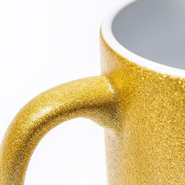 mug à paillettes OR