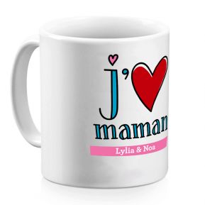 Mug personnalisé J'aime mes parents