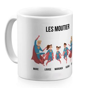 Mug personnalisé super héros