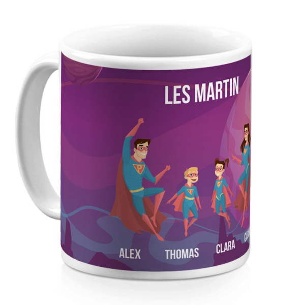 Mug personnalisé super héros