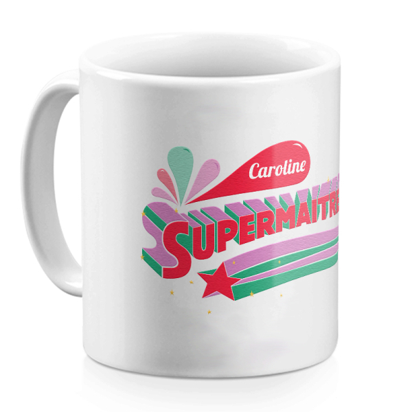 Mug Super maîtresse personnalisé