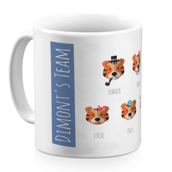 Mug zanimo personnalise bleu