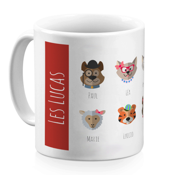 Mug zanimo personnalise rouge