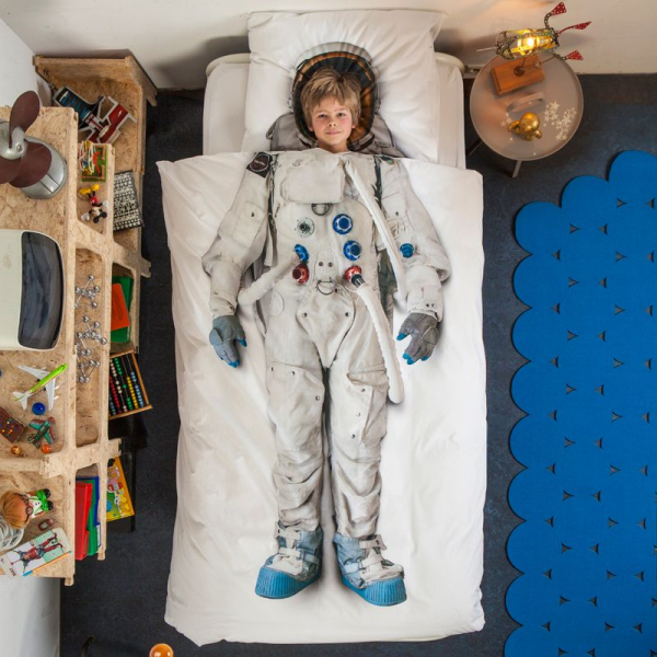 Parure de draps pour un enfant rêvant de devenir astronaute
