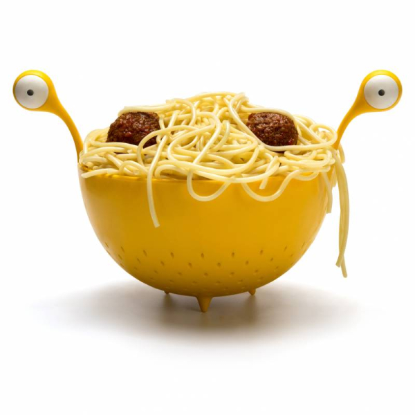 Passoire à spaghetti monstre jaune