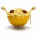 Passoire à spaghetti monstre jaune