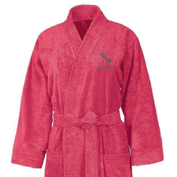 Peignoir kimono brodé prénom pour femme