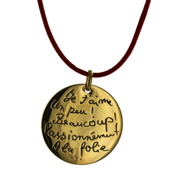 pendentif à la folie plaqué or