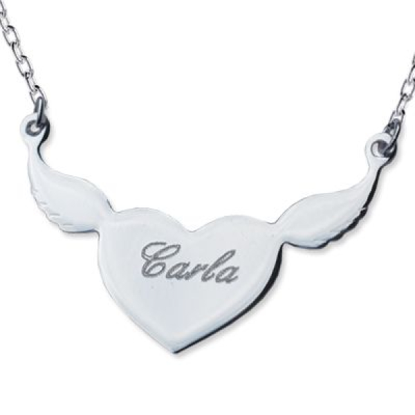 Médaille en argent coeur ailé