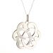 Pendentif arabesque gravé et chaine en argent