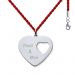 Pendentif coeur à coeur gravé