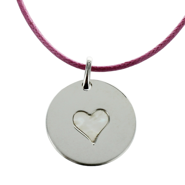 Pendentif coeur nacré