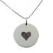 Pendentif coeur de nacre bleuté