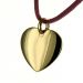 Pendentif coeur gravé plaqué or