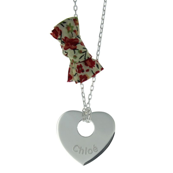 Pendentif coeur noeud liberty