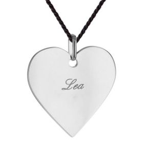 Pendentif coeur plein gravé