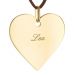 Pendentif coeur plein gravé plaqué or