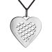 Pendentif coeur quadrillé argent massif