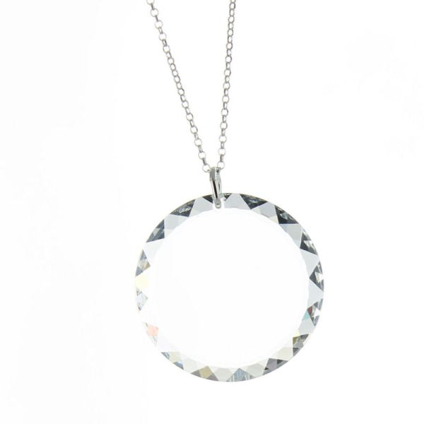 Pendentif rond en cristal 