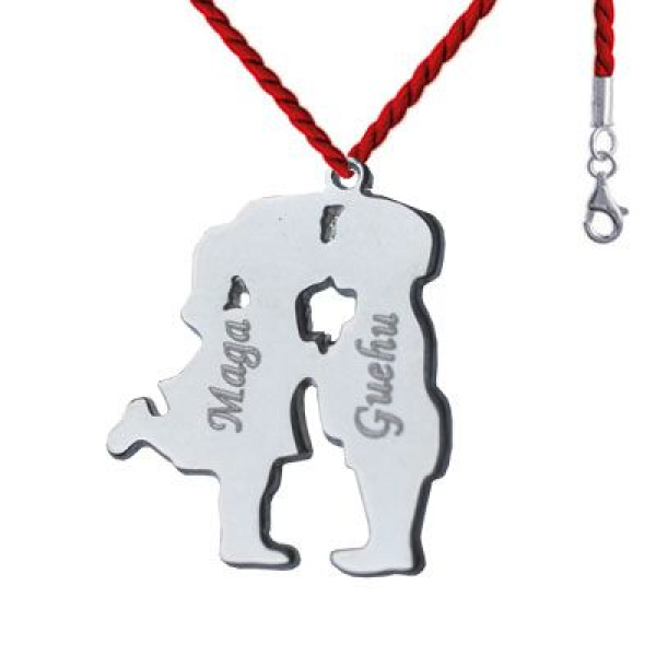 Pendentif deux figurines personnalisé