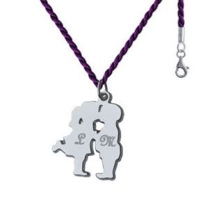 Pendentif deux chérubins gravé Pendentif deux chérubins gravé