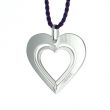 Pendentif double coeur ajouré