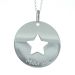 Pendentif jeton ajouré étoile en argent