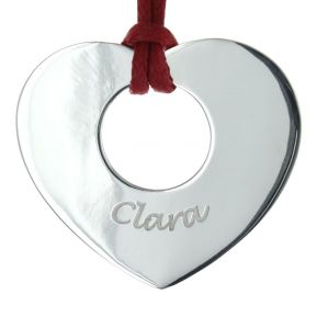Pendentif grand coeur ajouré gravé Pendentif grand coeur ajouré gravé