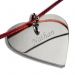Pendentif grand coeur en argent massif