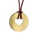 Pendentif grand jeton coeur plaqué or