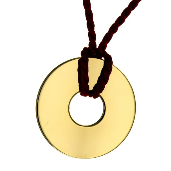 Pendentif grand jeton plaqué or