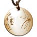 Pendentif rond gravé d'un motif libellule