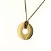 Pendentif jeton gravé plaqué or